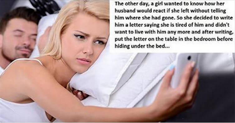 This Wife Gives Her Husband A Cheating Test